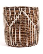 Macra-Mazing Basket Cesta marrón/blanca - D.17xH.19 cm