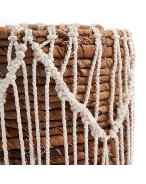 Macra-Mazing Basket Cesta marrón/blanca - D.14xH.16 cm