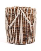 Panier Macra-mazing Basket  marron/blanc - D.14xH.16 cm