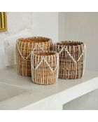 Panier Macra-mazing Basket  marron/blanc - D.14xH.16 cm