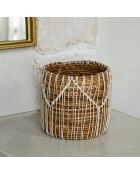 Macra-Mazing Basket Cesta marrón/blanca - D.17xH.19 cm