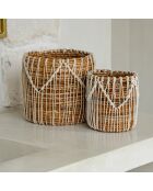 Panier Macra-mazing Basket  marron/blanc - D.14xH.16 cm
