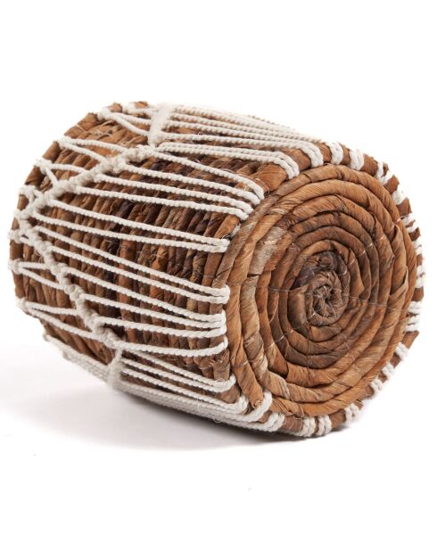 Panier Macra-mazing Basket  marron/blanc - D.14xH.16 cm