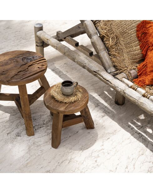 Tabouret Yatai naturel - D.37xH.33 cm