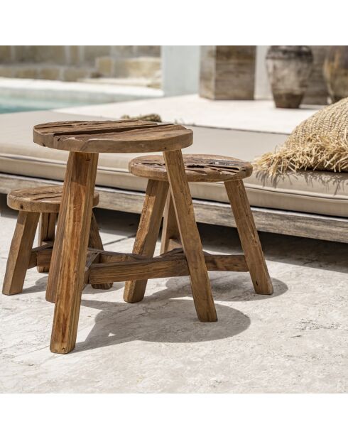 Tabouret Yatai naturel - D.37xH.33 cm