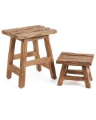 Tabouret Yoke L naturel - 30x39x47 cm