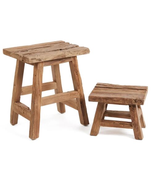 Tabouret Yoke L naturel - 30x39x47 cm
