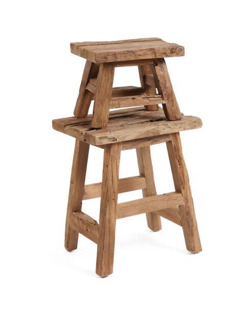 Tabouret Yoke L naturel - 30x39x47 cm