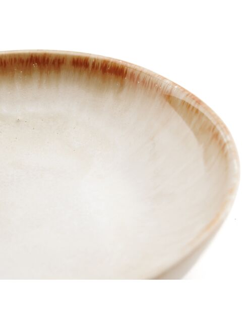 6 Assiettes creuses Cascais blanches - D.16.5xH.3.5 cm