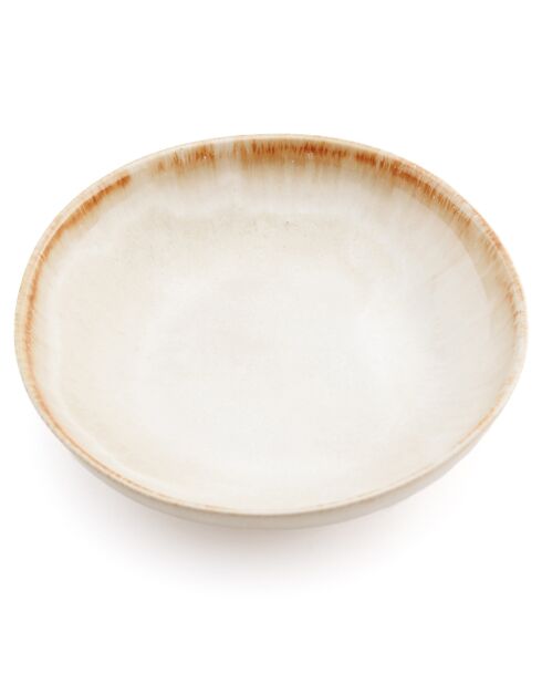 6 Assiettes creuses Cascais blanches - D.16.5xH.3.5 cm