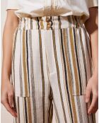 Pantalon Nomadic rayé beige/camel