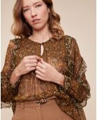 Blouse Ottis imprimée bronze