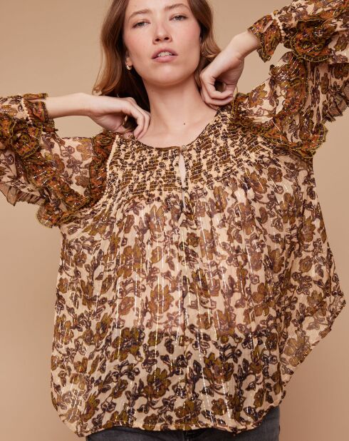 Blouse Ottis imprimée vanille