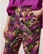 Pantalon Sylvy imprimé multicolore