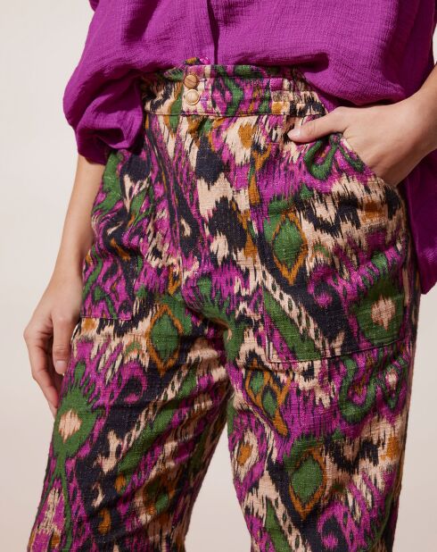Pantalon Sylvy imprimé multicolore