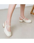 Babies en Cuir Verane écrues - Talon 4 cm