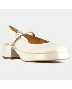 Babies en Cuir Verane écrues - Talon 4 cm