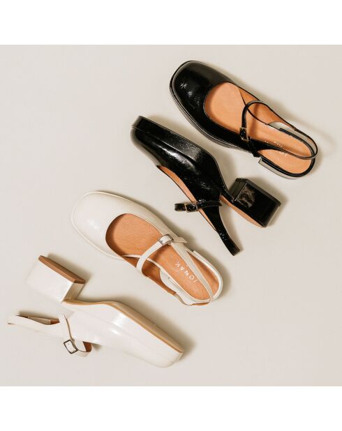Babies en Cuir Verane écrues - Talon 4 cm