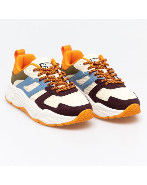 Sneakers Céleste orange/bleu/bordeaux