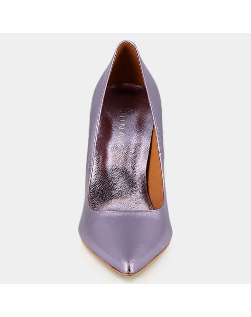 Escarpins en Cuir Dabate lilas - Talon 10 cm