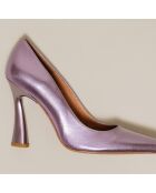 Escarpins en Cuir Dabate lilas - Talon 10 cm