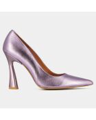 Escarpins en Cuir Dabate lilas - Talon 10 cm