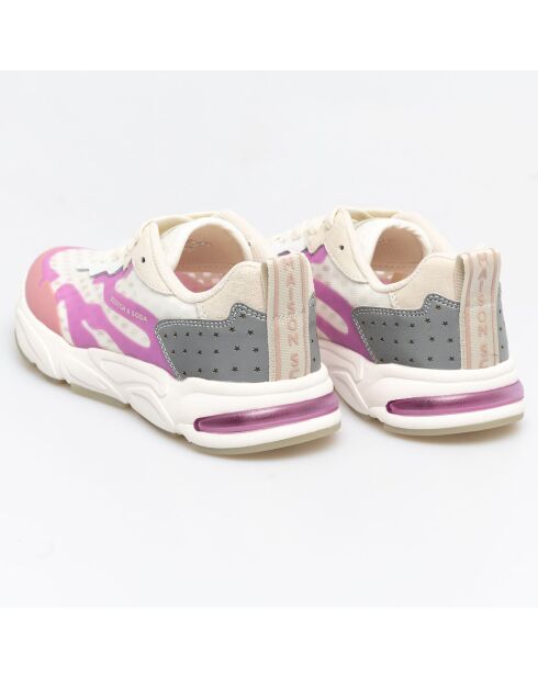 Sneakers Celia blanc/rose/gris