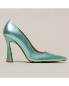 Escarpins en Cuir Dabate turquoise - Talon 10 cm