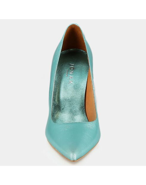 Escarpins en Cuir Dabate turquoise - Talon 10 cm