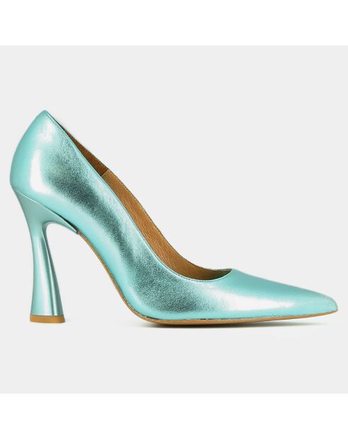Escarpins en Cuir Dabate turquoise - Talon 10 cm