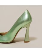 Escarpins en Cuir Dabate vert clair - Talon 10 cm