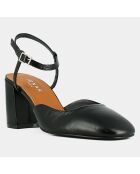 Babies en Cuir Danino noires - Talon 7.5 cm