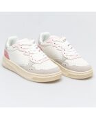 Sneakers en Cuir Eline blanc/rose