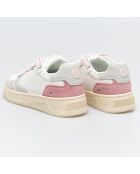 Sneakers en Cuir Eline blanc/rose