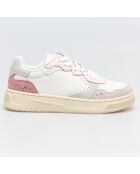 Sneakers en Cuir Eline blanc/rose