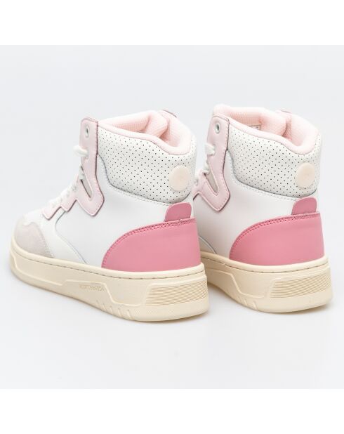 Sneakers en Cuir Liana blanc/rose