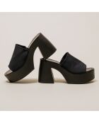 Mules Peneloppe noires - Talon 10 cm