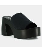 Mules Peneloppe noires - Talon 10 cm