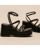 Sandales en Cuir Nolwenn noires - Talon 9 cm