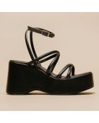 Sandales en Cuir Nolwenn noires - Talon 9 cm