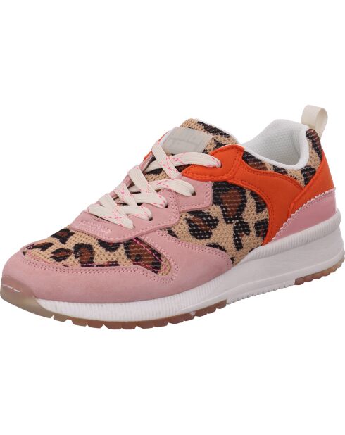 Sneakers Angelina rose/leopard/rouge