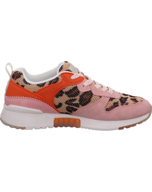 Sneakers Angelina rose/leopard/rouge