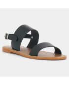 Sandales en Cuir Waou noires