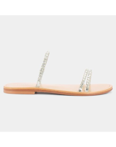 Qué mulas de cuero plateado