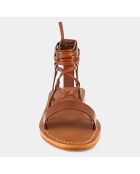 Sandales en Cuir Whisky cognac