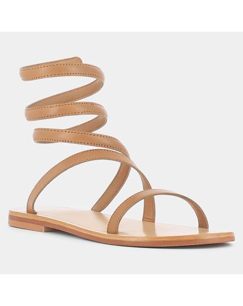 Sandalen Winona aus camelfarbenem Leder