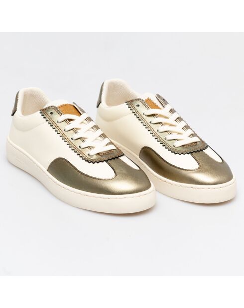 Sneakers en Cuir Mona blanc/bronze