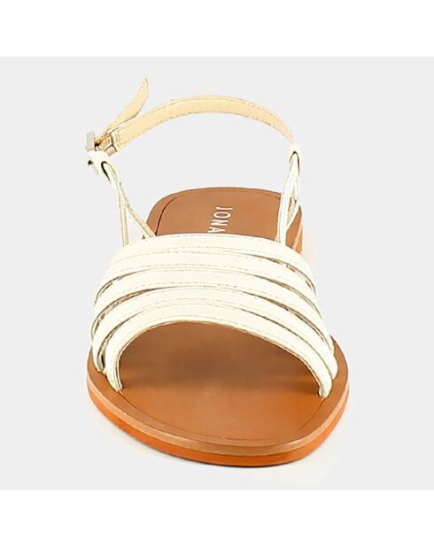 Sandalias de charol color crudo Wroom