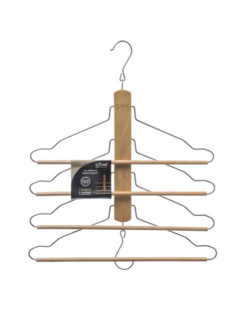 4 Cintres chemise/pantalon en bois