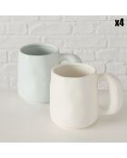 4 Tasses jumbo Marjane pastels - D.10xH.12 cm